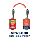Graphic showing old and new Scotch-Brite Everyday Clean lint roller packaging side by side with a curved arrow and text indicating new look.