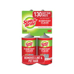 Scotch-Brite Everyday Clean lint roller value pack two-pack with header card reading 130 easy tear sheets and removes lint & pet hair
