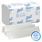 Wrapped Scott Slimfold towel pack with unfolded towels fanned in front and a Smart Slimfold callout badge