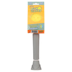 Gray-handled Scrub Daddy Dish Daddy dishwand with packaging label attached, shown upright on a white background.