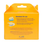 Back of an orange Scrub Daddy PowErase Gel box with directions for use and small product illustrations