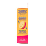 Side panel of Scrub Mommy packaging describing ResoFoam and FlexTexture with product illustration