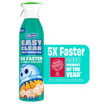 Tall teal Scrubbing Bubbles Easy Clean multi-purpose foam can with label and 5X faster callout on white background.