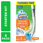 Scrubbing Bubbles Fresh Brush starter kit box showing wand, brush head and citrus packaging artwork
