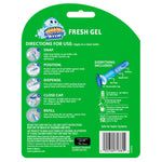 Back of Scrubbing Bubbles Fresh Gel package showing directions for use, diagram, and included parts illustration
