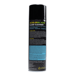 Rear view of a black Scrubblade aerosol can showing product information and directions
