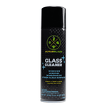 Black Scrubblade aerosol can labeled "Glass Cleaner" for windows and mirrors, front view