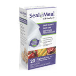 Seal-a-Meal by FoodSaver retail box for 1-quart vacuum storage bags, labeled 20 count with product imagery