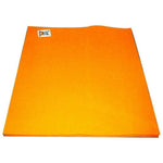 Single folded orange Secamax shammy cloth laid flat on white background with a small brand label near one corner.