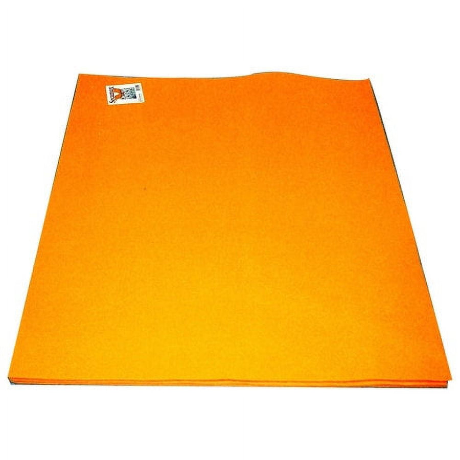 Single folded orange Secamax shammy cloth laid flat on white background with a small brand label near one corner.