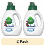 Two Seventh Generation Free & Clear baby laundry detergent bottles side by side with a “2 Pack” label below