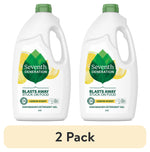 Two Seventh Generation lemon-scent dishwasher detergent gel bottles side by side on white with a “2 Pack” label below.