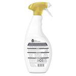 Rear view of a white Seventh Generation spray bottle showing product information and a yellow trigger sprayer
