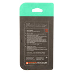 Back of Shock Doctor Gel Nano mouthguard retail card showing product features and brand logo on black and green packaging