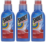 Three Shout Advanced ultra concentrated gel set-in stain scrubber bottles with red brush caps