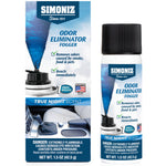 Simoniz True Night odor eliminator fogger can beside its retail box showing product branding