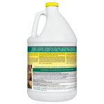Rear view of a white Simple Green one-gallon jug showing multilingual directions and warnings on the product label