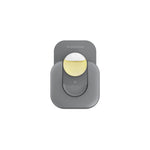 Gray simplehuman Odorsorb pod with rounded square base and visible yellow scent disk at top