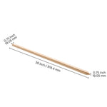 Single sharpened square wooden stake shown on white background with measurements labeled 36 inch length and 0.75 inch width