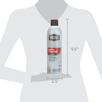 Illustration showing a Super Tech parts cleaner aerosol can with dimensions 9.5 inches tall and 2.5 inches wide.