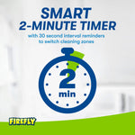 Illustration of a stopwatch icon and text 'Smart 2-Minute Timer' with interval reminder details