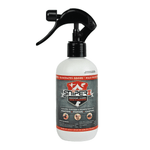 White spray bottle with black trigger, Sniper II branded label for disinfectant and odor eliminator against a white background.