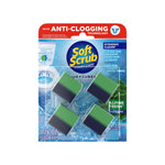 Soft Scrub Duo-Cubes in blister pack showing four green-and-black cubes and Soft Scrub logo on alpine blue packaging