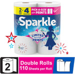Sparkle paper towel two-pack with blue limited edition summer packaging and 'Limited Edition Prints' badge