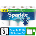 Packaged Sparkle Tear-A-Square paper towel multipack with blue branded sleeve and fairy silhouette