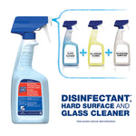 Spic and Span spray bottle with icons for glass cleaner, all-purpose cleaner and disinfectant plus ‘Disinfectant, hard surface and glass cleaner’ text