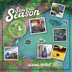 Colorful promotional collage titled Star brite Season showing small photos, logos and a bottle of Xtreme Clean in the center