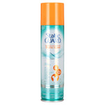 Static Guard anti-static spray can with orange cap and teal Fresh Linen label on white background