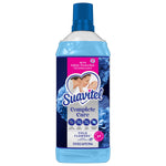 Tall Suavitel Complete Care Field Flowers fabric conditioner bottle on white background showing label and blue cap.