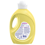Back of a yellow Suavitel Morning Sun bottle showing the product information label and barcode on a white background.