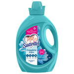 Teal Suavitel Complete Care Waterfall Mist fabric conditioner bottle on white background showing front label and cap.