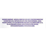 Close-up ingredient panel text for a Swiffer Power Mop floor cleaner bottle showing listed ingredients in small print.