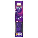 Tall boxed Swiffer WetJet retail package showing a cutout window revealing the purple mop inside, on white background