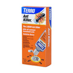 Tall angled view of TERRO Ant Killer orange packaging with bottle graphic and product claims