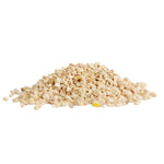 Small mound of beige granular insecticide shown on white background as a close-up product texture shot