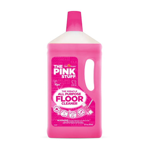 Front-facing pink bottle of The Pink Stuff All Purpose Floor Cleaner on white background