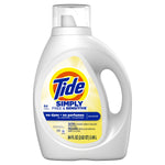 Front product shot of an 84 fl oz Tide Simply Free & Sensitive detergent bottle with visible label
