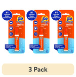 Three Tide To Go mini instant stain remover blister-packs shown side-by-side with orange and blue packaging and product logos