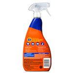Rear view of Tide +Ultra OXI stain remover bottle showing usage icons, ingredient panel, and barcode