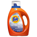 Front view of an orange Tide Ultra Stain Release detergent bottle showing the Tide logo, 'ULTRA' label and '84 fl oz' measurement on white background.