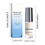 Tooth Polish bottle and matching box with dimension callouts showing height and width