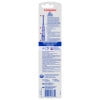 Back of toothbrush blister card showing product information and instructions printed on white packaging insert.
