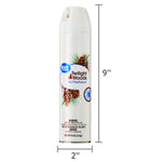 White Great Value Twilight Woods aerosol can with measurement overlay indicating 9 inches tall and 2 inches wide
