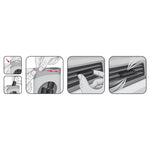 Black-and-white step-by-step illustrated instructions showing how to remove, insert and use vent wrap