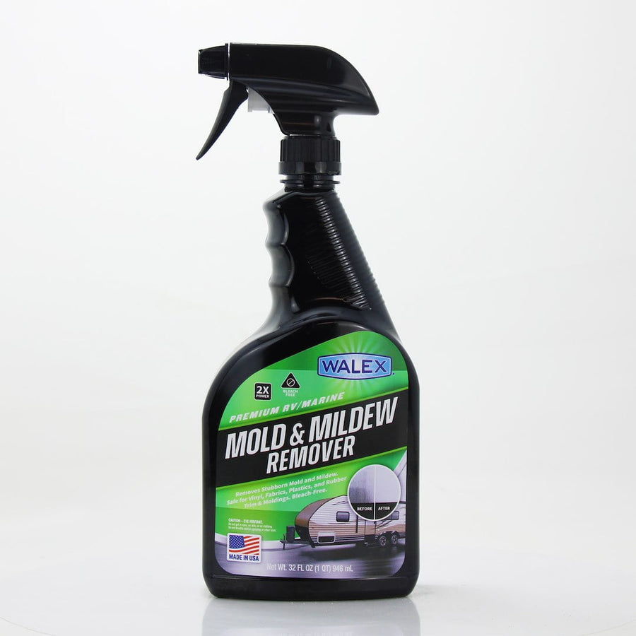 Walex black spray bottle labeled “Mold & Mildew Remover” with green and black product label on white background.