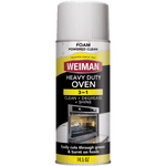 Close-up product shot of Weiman Heavy Duty Oven foaming cleaner aerosol can on white background